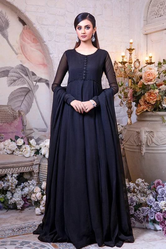 Picture of Asma & Sidra - Kalidaar Frocks - Shama (Plain Chiffon Frock) - Available at Raja Sahib