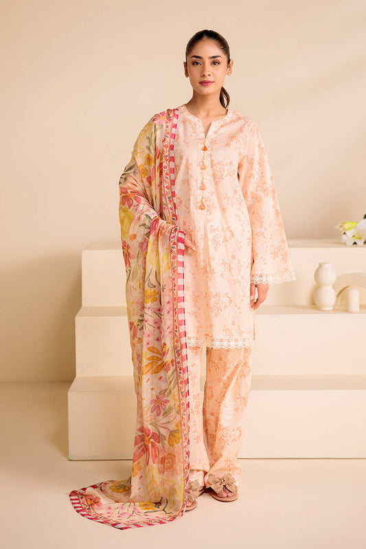 Picture of Cross Stitch - Daily Unstitched Edit 6 - Dusky Rose - Available at Raja Sahib