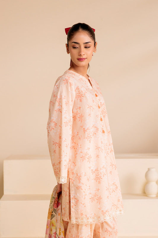 Picture of Cross Stitch - Daily Unstitched Edit 6 - Dusky Rose - Available at Raja Sahib