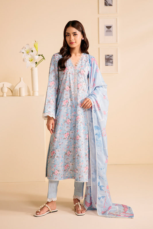 Picture of Cross Stitch - Daily Unstitched Edit 6 - Mystique Blue - Available at Raja Sahib