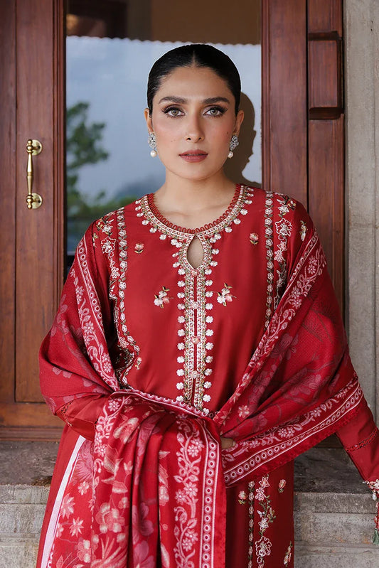 Picture of Cross Stitch - Satin De Luxe Unstitched Premium Collection - Ruby Whisper - Available at Raja Sahib
