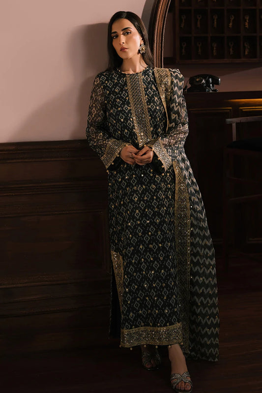 Picture of <!--gf-->Cross Stitch - Wedding Festive Unstitched Collection - Teal Noir - Available at Raja Sahib