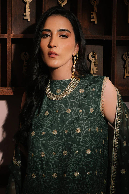 Picture of <!--ga-->Cross Stitch - Wedding Festive Unstitched Collection - Emerald Majesty - Available at Raja Sahib