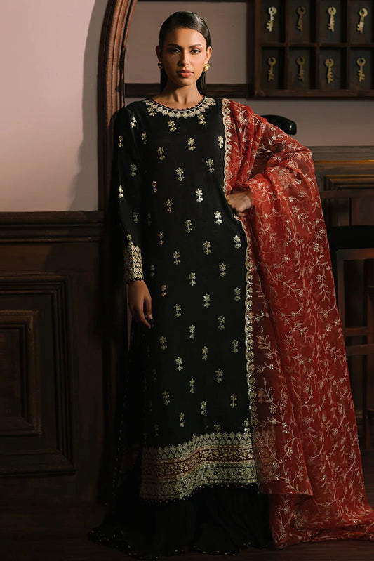 Picture of <!--fz-->Cross Stitch - Wedding Festive Unstitched Collection - Scarlet Cinnabar - Available at Raja Sahib