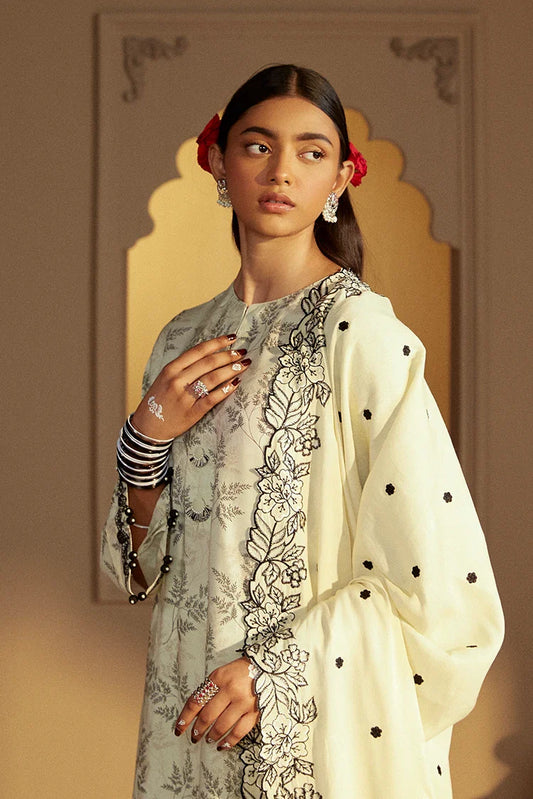 Picture of <!--fo-->Cross Stitch - Winter Unstitched Collection 2024 - Dove Gray - Available at Raja Sahib