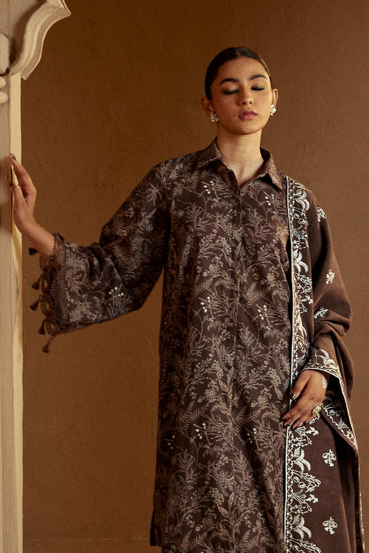 Picture of <!--fs-->Cross Stitch - Winter Unstitched Collection 2024 - Nutmeg Noir - Available at Raja Sahib