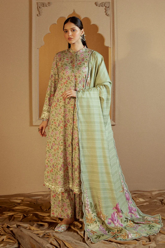 Picture of <!--fm-->Cross Stitch - Winter Unstitched Collection 2024 - Sage Bloom - Available at Raja Sahib
