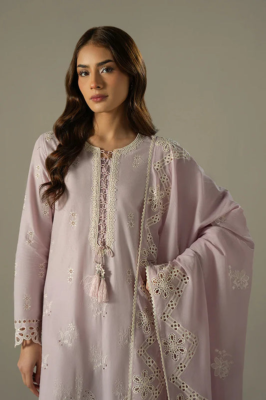 Picture of Cross Stitch - Chikankari Edit Vol 1 - Lilac Bloom - Available at Raja Sahib
