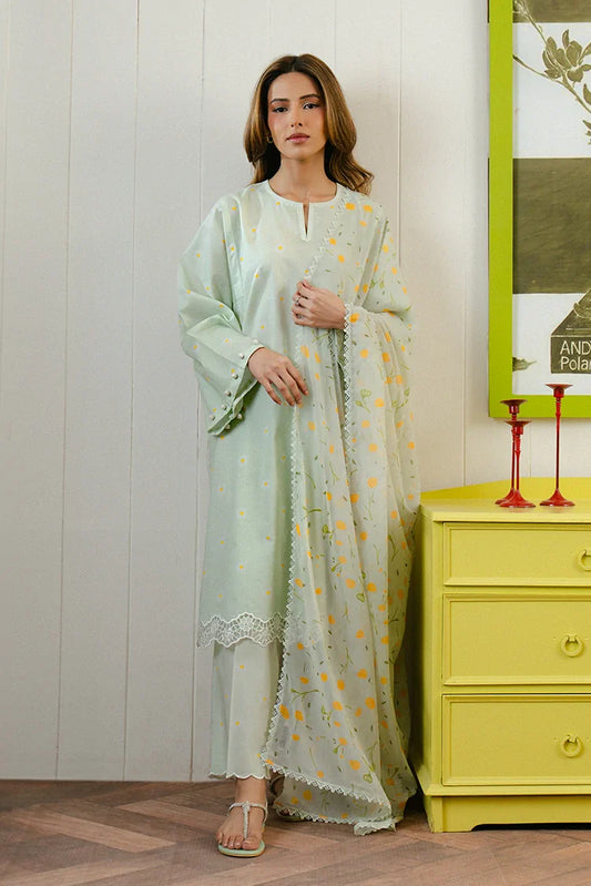 Picture of <!--cs-->Cross Stitch - Prints Daily Lawn Collection - Daisy Bloom - Available at Raja Sahib