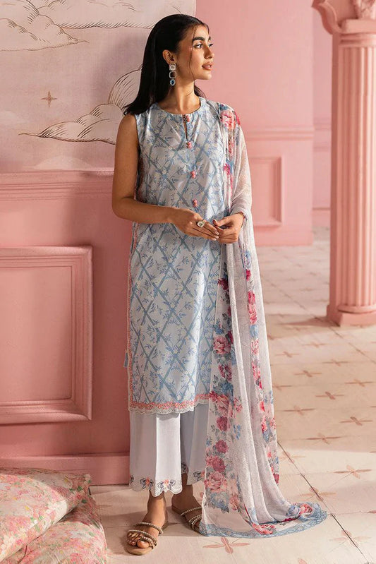 Picture of <!--ci-->Cross Stitch - Unstitched Lawn Collection - Aqua Ice - Available at Raja Sahib
