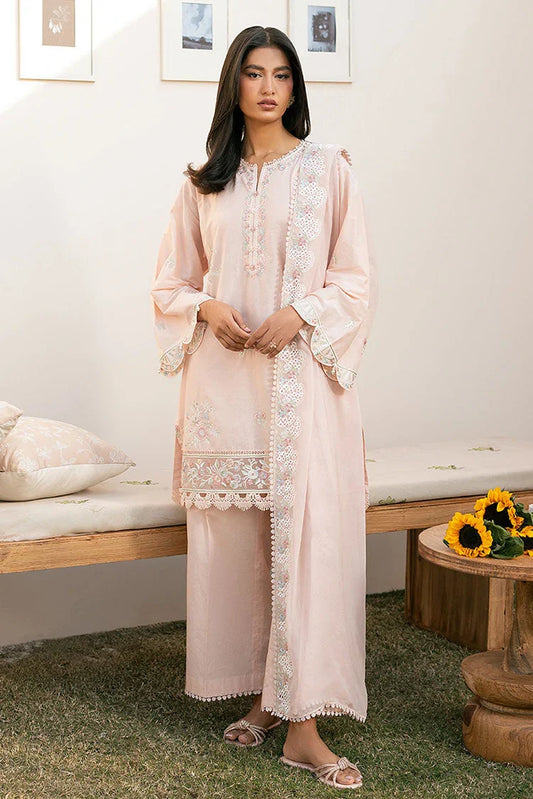 Picture of Cross Stitch - Mahiri Unstitched Embroidered Collection Vol 2 - Peach Bloom - Available at Raja Sahib