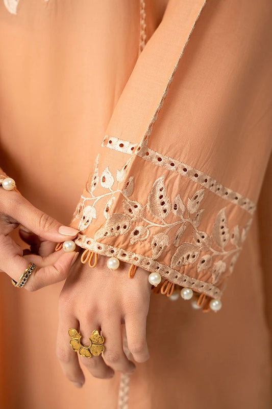 Picture of Cross Stitch - Dusty Coral - 2 Piece - Available at Raja Sahib