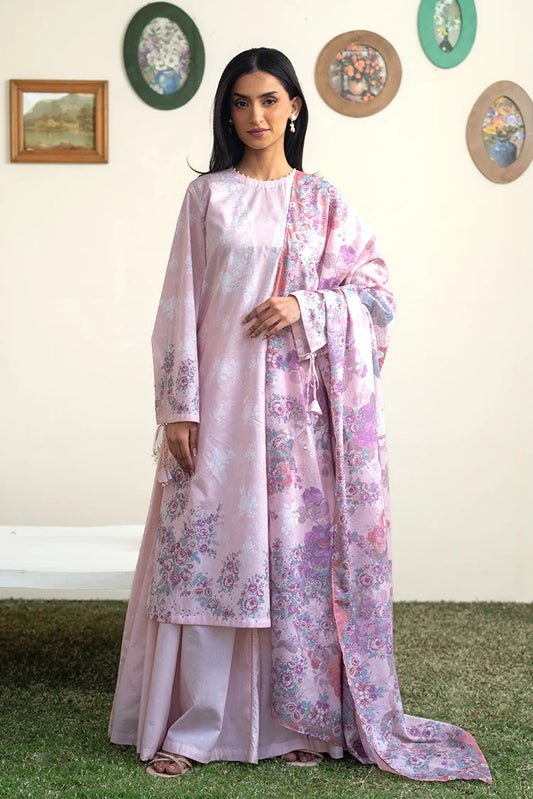 Picture of Cross Stitch - Prints Daily Lawn Collection Vol 2 - Rosy Bliss - Available at Raja Sahib