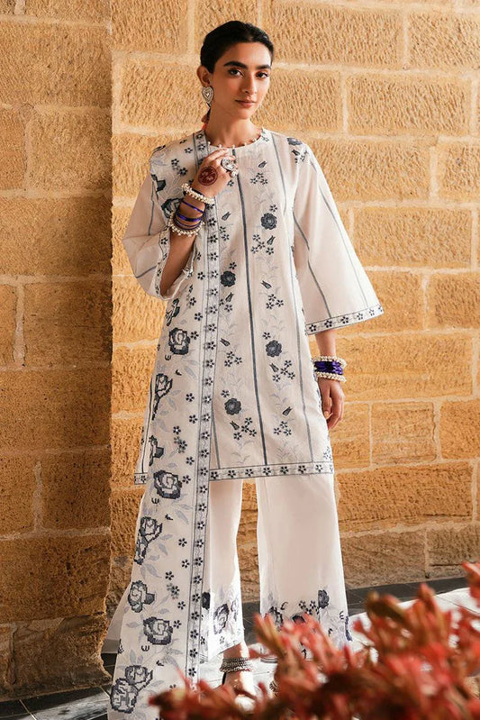 Picture of <!--bw-->Cross Stitch - Unstitched Eid Lawn Collection - White Smoke - Available at Raja Sahib