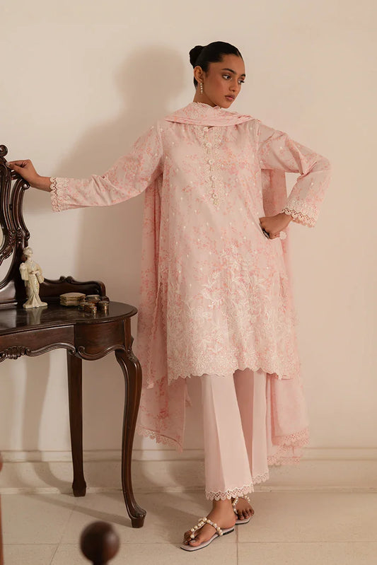 Picture of Cross Stitch - Mahiri Unstitched Embroidered Collection Vol 3 - Peach Pearl - Available at Raja Sahib