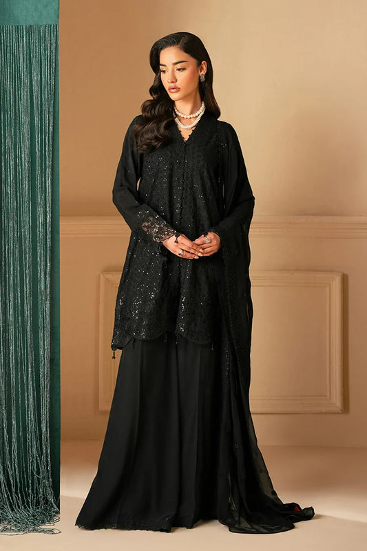 Picture of Cross Stitch - Luxe Atelier Unstitched Luxury Collection - Raven Haze - Available at Raja Sahib