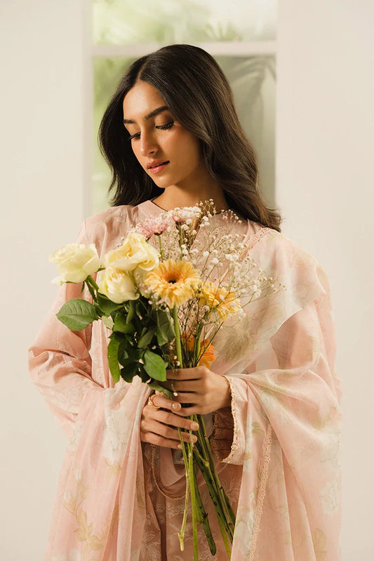 Picture of Cross Stitch - Prints Daily Lawn Collection Vol 3 - Coral Dust - Available at Raja Sahib