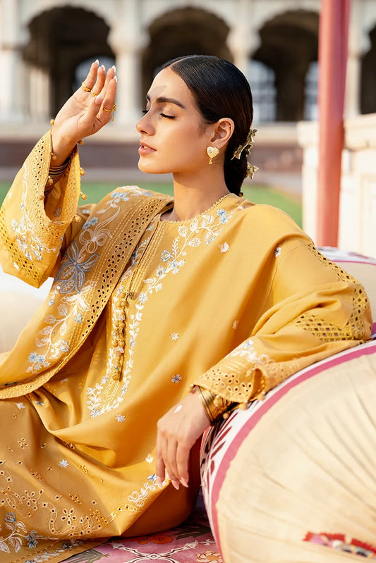 Picture of <!--au-->Cross Stitch - Unstitched Eid Lawn - Mustard Mirage - Available at Raja Sahib