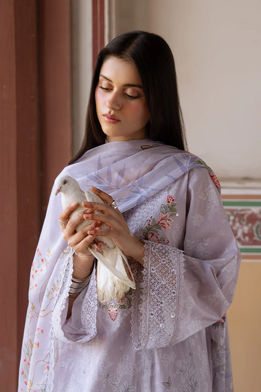 Picture of <!--ag-->Cross Stitch - Unstitched Eid Lawn - Violet Posy - Available at Raja Sahib