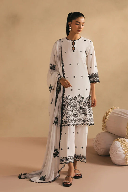 Picture of <!--t-->Cross Stitch - Mahiri Unstitched Embroidered Collection Vol 4 - Monochrome Bliss - Available at Raja Sahib