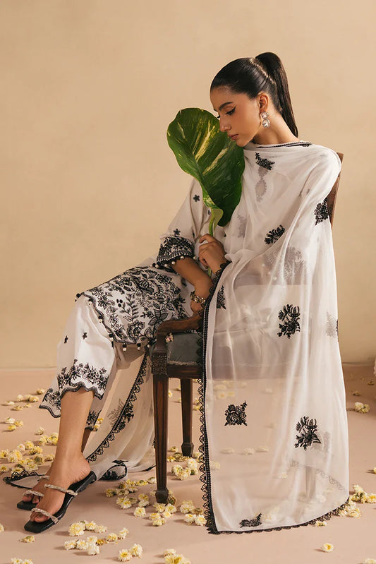 Picture of <!--t-->Cross Stitch - Mahiri Unstitched Embroidered Collection Vol 4 - Monochrome Bliss - Available at Raja Sahib