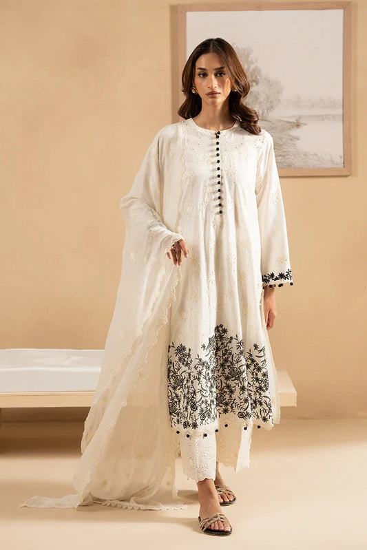 Picture of <!--b-->Cross Stitch - Mahiri Unstitched Embroidered Collection Vol 5 - Muted Pearl - Available at Raja Sahib