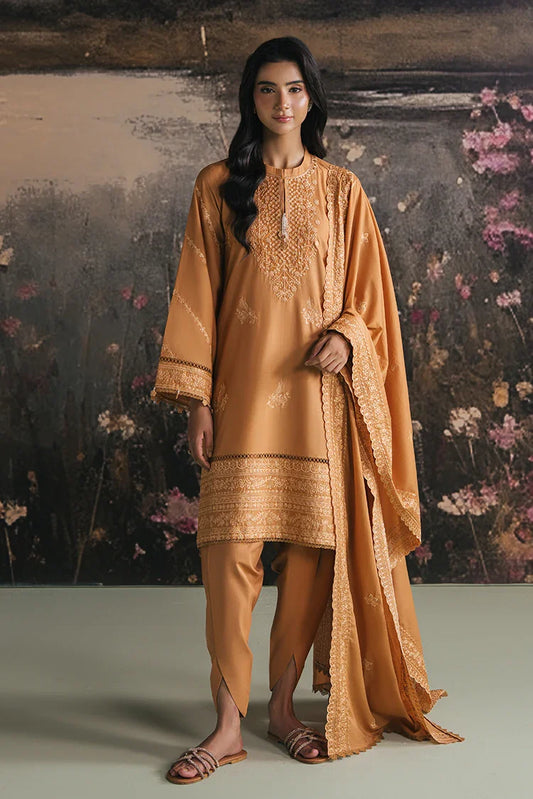 Picture of Cross Stitch - Embroidered Lawn Edit Vol 1 - Mustard Bloom - Available at Raja Sahib