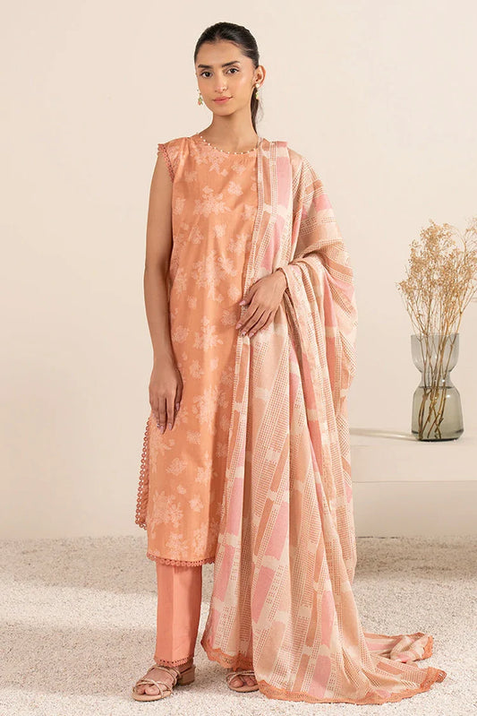 Picture of Cross Stitch - Daily Edit Unstitched Lawn Collection Vol 6 - Coral Crush - Available at Raja Sahib