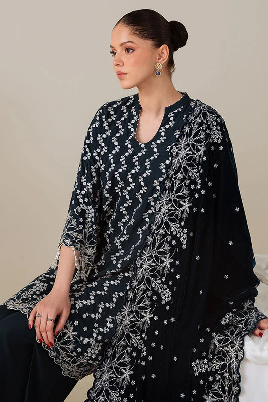 Picture of Cross Stitch - 3 PC Silk Embroidered Suit - Tropical Teal - Available at Raja Sahib