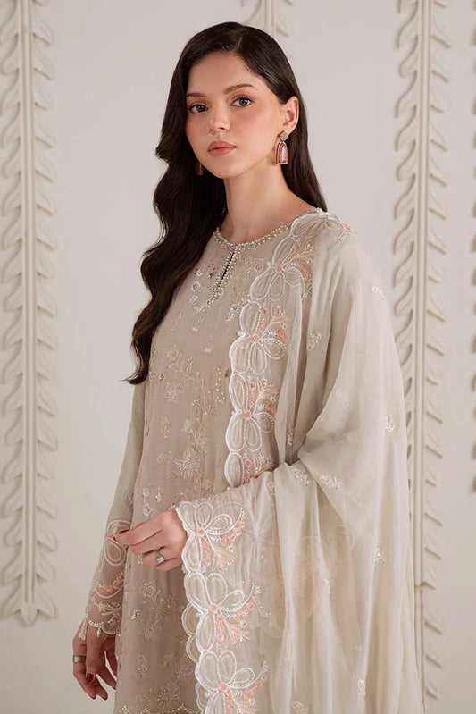 Picture of Cross Stitch - 3 PC Silk Embroidered Suit - Meadow Mist - Available at Raja Sahib