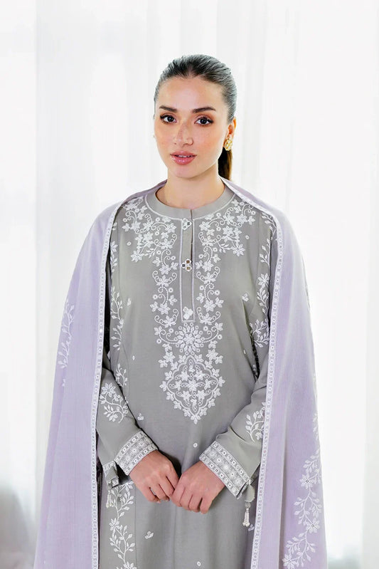 Picture of Cross Stitch - Premium Unstitched Cotton Satin - Ethereal Veil - Available at Raja Sahib