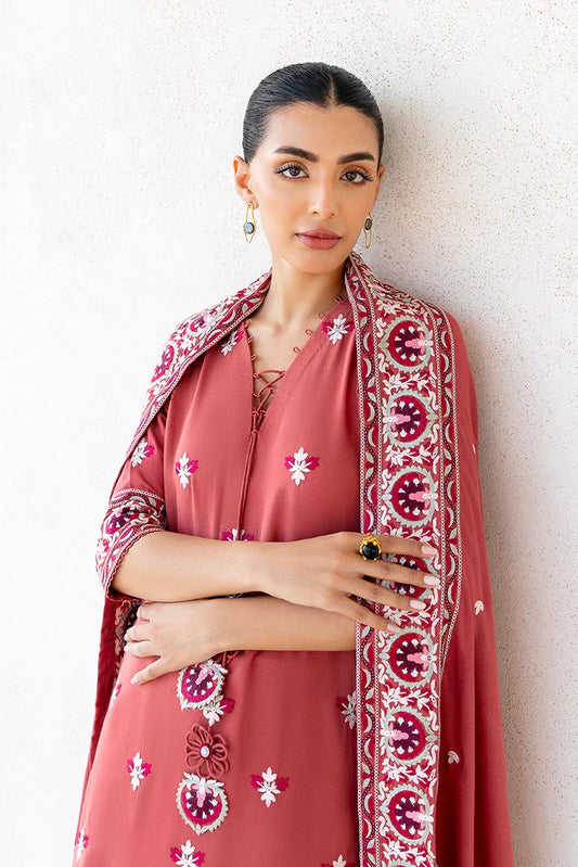 Picture of Cross Stitch - Premium Unstitched Cotton Satin - Dusty Sunset - Available at Raja Sahib