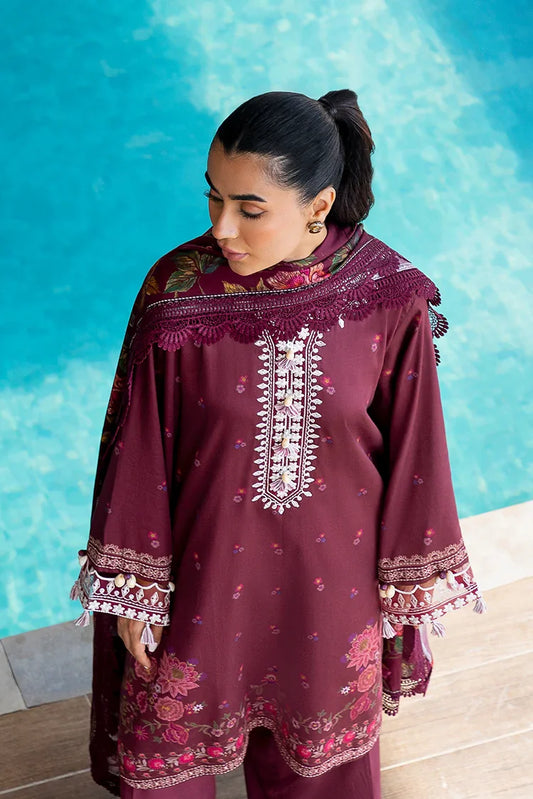 Picture of Cross Stitch - Premium Unstitched Cotton Satin - Floral Muse - Available at Raja Sahib