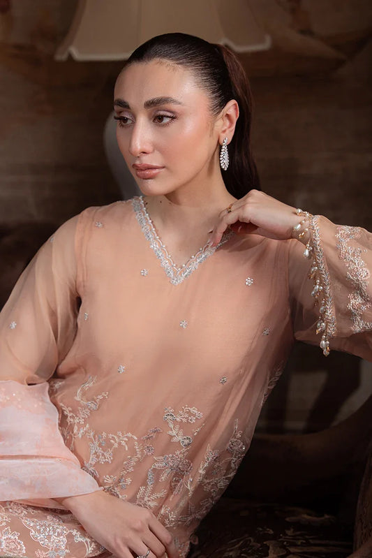 Picture of Cross Stitch - Unstitched Wedding Collection - Coral Bloom - Available at Raja Sahib