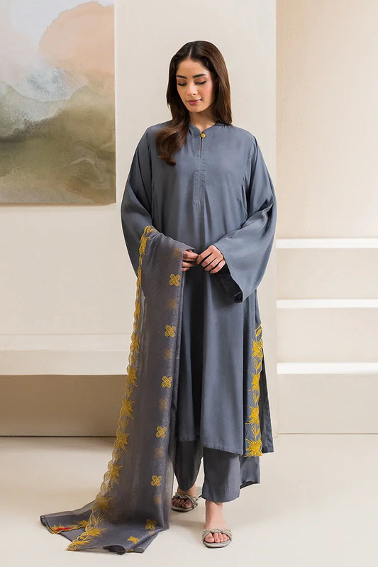 Picture of Cross Stitch - Basic Pret Collection - 2 PC - Smokey Lime - Available at Raja Sahib