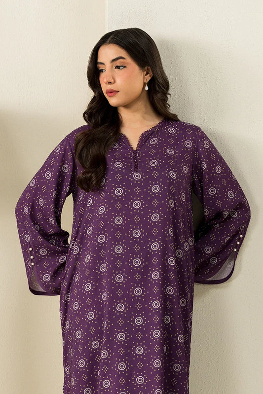 Picture of Cross Stitch - Daily Linen Edit Vol 1 - 2 Piece - Deep Mauve - Available at Raja Sahib