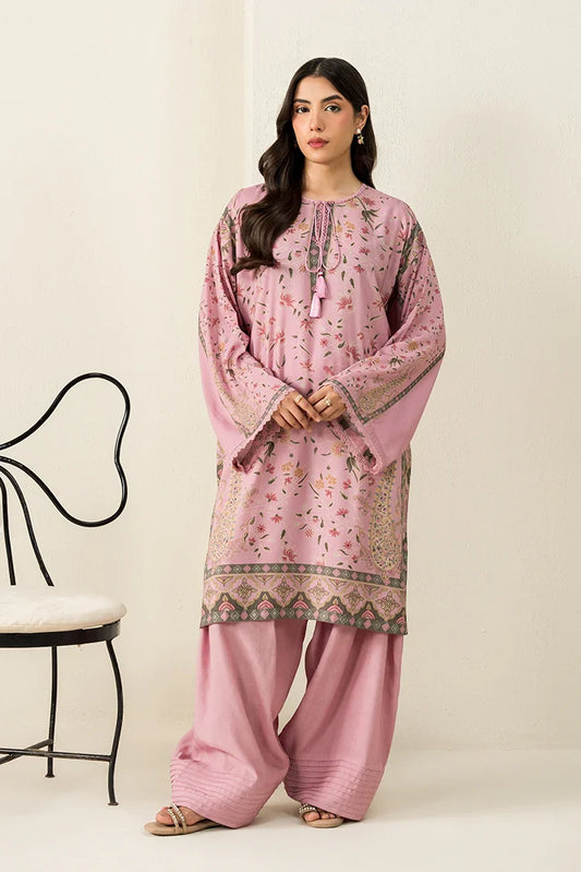 Picture of Cross Stitch - Daily Linen Edit Vol 1 - 2 Piece - Lilac Impression - Available at Raja Sahib