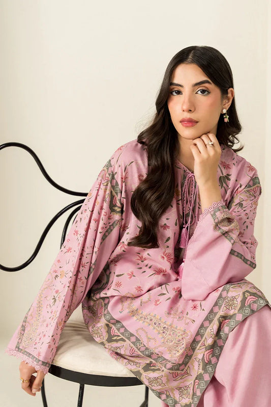 Picture of Cross Stitch - Daily Linen Edit Vol 1 - 2 Piece - Lilac Impression - Available at Raja Sahib