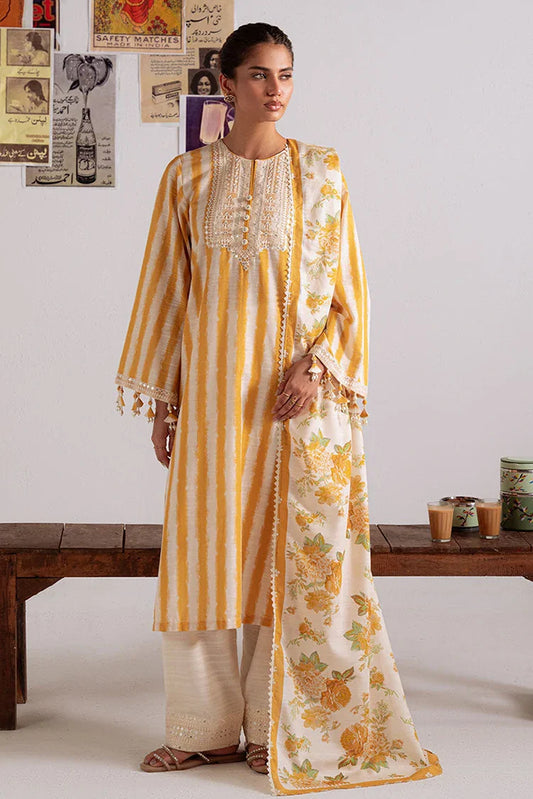 Picture of Cross Stitch - Unstitched Winter Collection - Ochre Bliss - Available at Raja Sahib