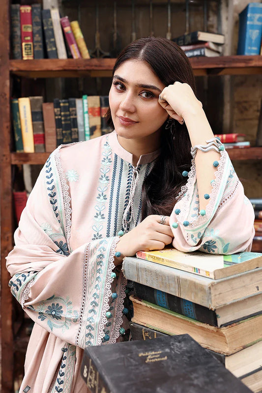 Picture of Cross Stitch - Unstitched Winter Collection - Subtle Maze - Available at Raja Sahib