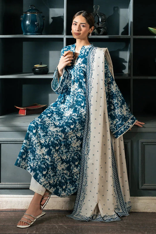 Picture of Cross Stitch - Basic Pret Collection - 2 PC - Blue Bloom - Available at Raja Sahib