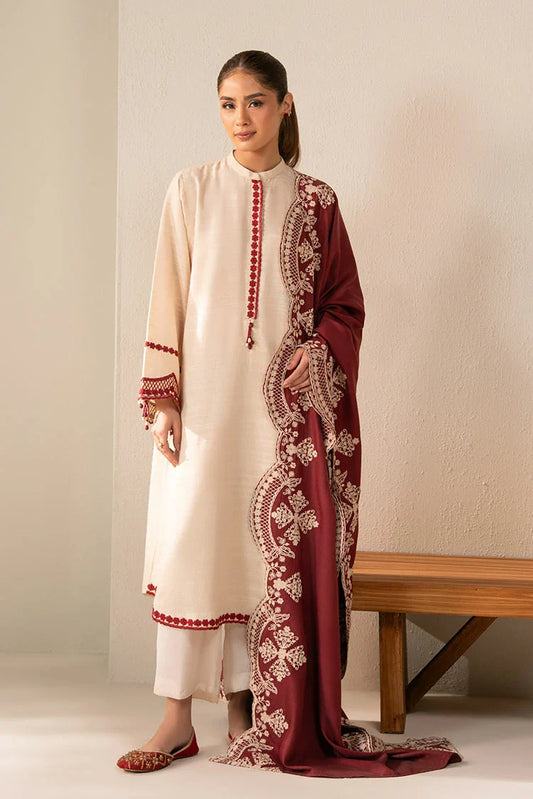 Picture of Cross Stitch - Exclusive Pret - Crimson Blush - 2 Piece - Shirt & Dupatta - Available at Raja Sahib