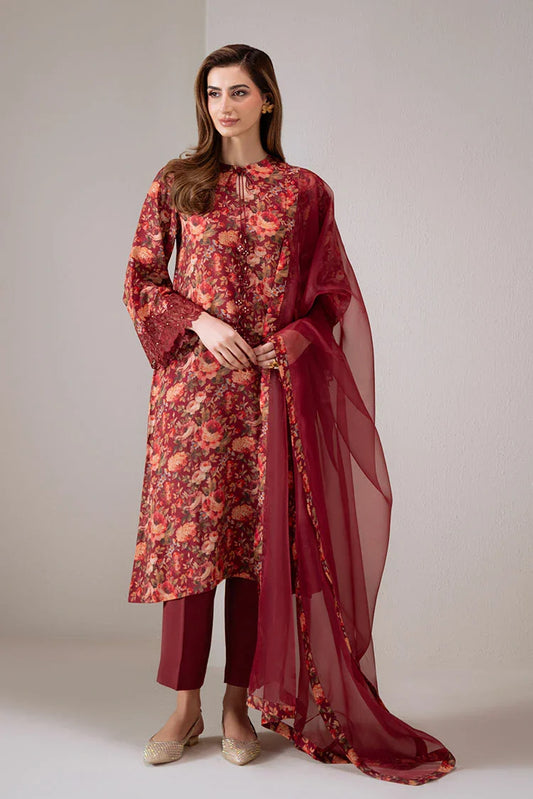 Picture of Cross Stitch - Exclusive Pret - Scarlet Sunset - 2 Piece - Shirt & Dupatta - Available at Raja Sahib