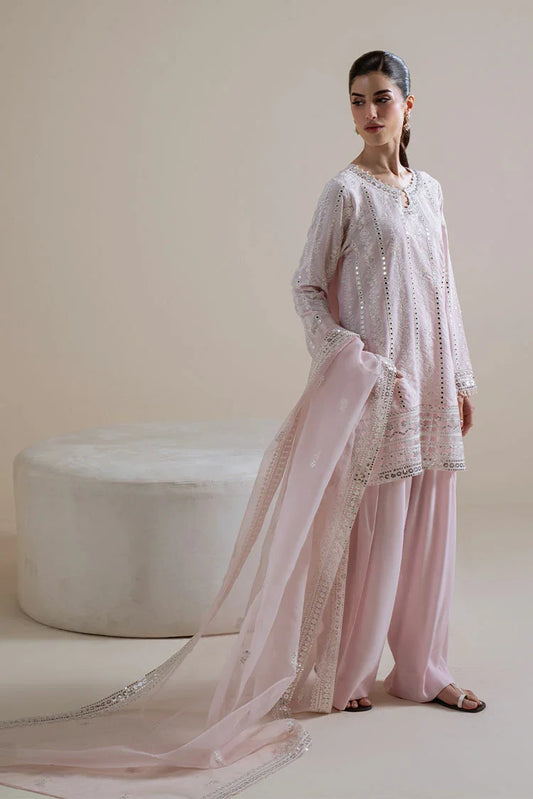 Picture of Cross Stitch - Unstitched Chiffon Edit Vol 1 - Blush Aura - Available at Raja Sahib