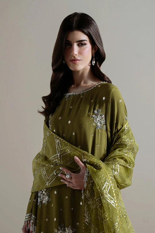 Picture of Cross Stitch - Unstitched Chiffon Edit Vol 1 - Gleam Luxe - Available at Raja Sahib