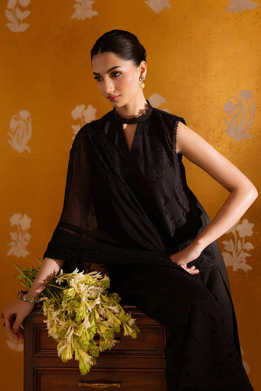 Picture of Cross Stitch - Chikankari Unstitched Collection - Chantelle Lace - Available at Raja Sahib