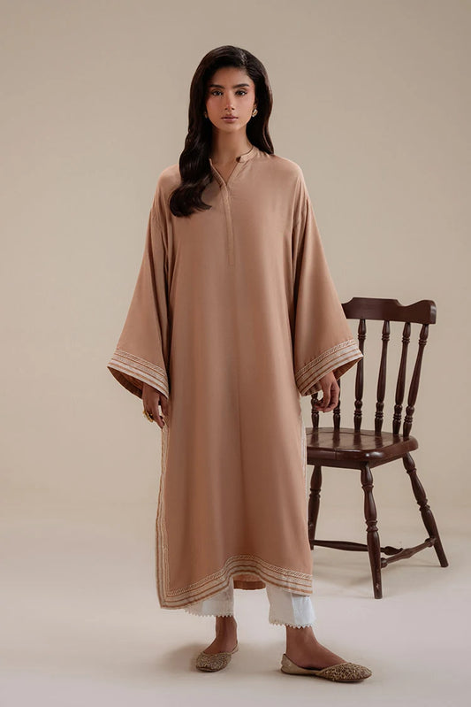 Picture of Cross Stitch - Sunset Ochre Embroidered - Shirt - Available at Raja Sahib