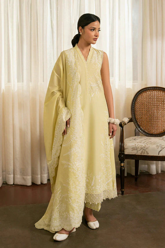 Picture of Cross Stitch - Embroidered Lawn Edit Vol 1 - Mellow Green - Available at Raja Sahib