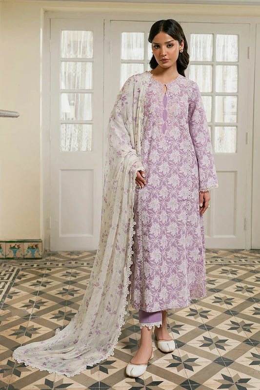 Picture of Cross Stitch - Embroidered Lawn Edit Vol 1 - Lavender Muse - Available at Raja Sahib