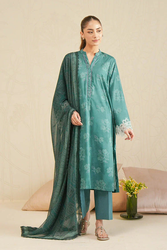 Picture of Cross Stitch - Daily Unstitched Lawn - Forest Dew - Available at Raja Sahib